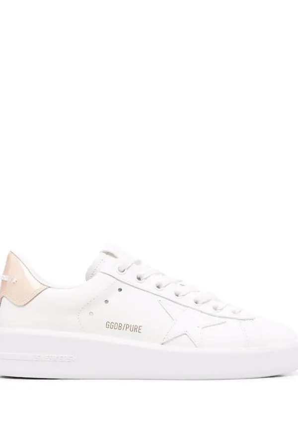 Golden Goose Purestar lädersneakers - Vit