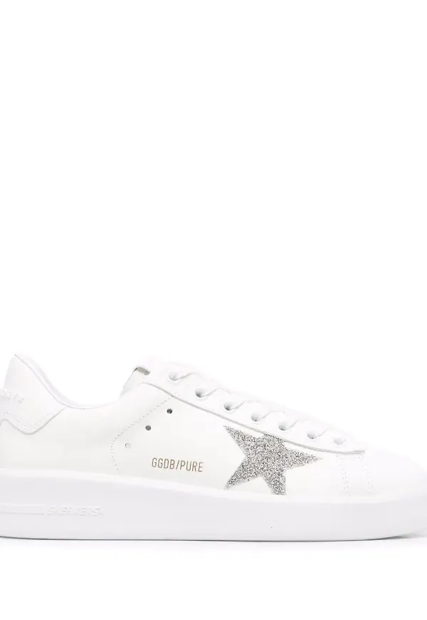 Golden Goose Purestar lädersneakers - Vit