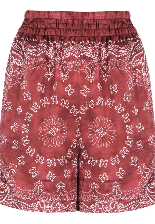 Golden Goose sjalmönstrade shorts - Röd