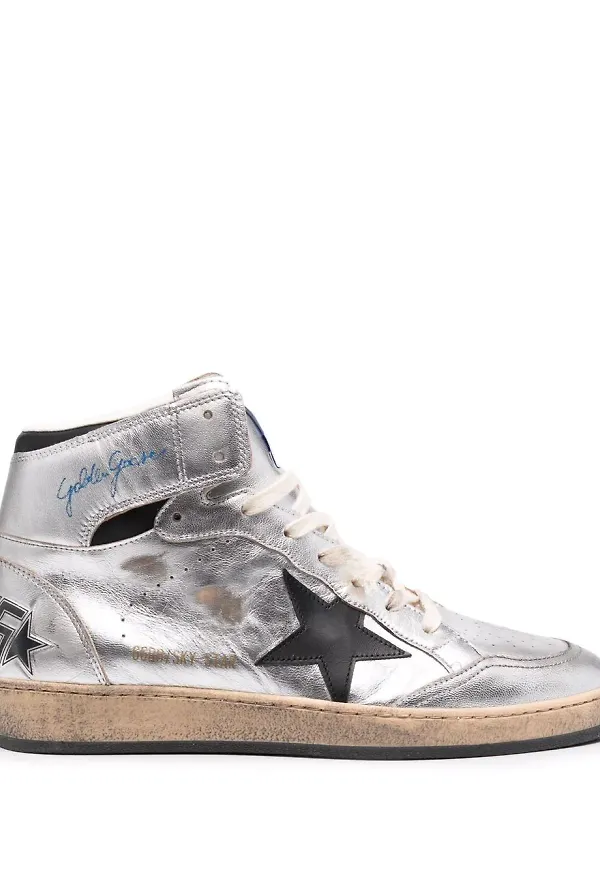 Golden Goose Sky-star höga sneakers - Silverfärgad