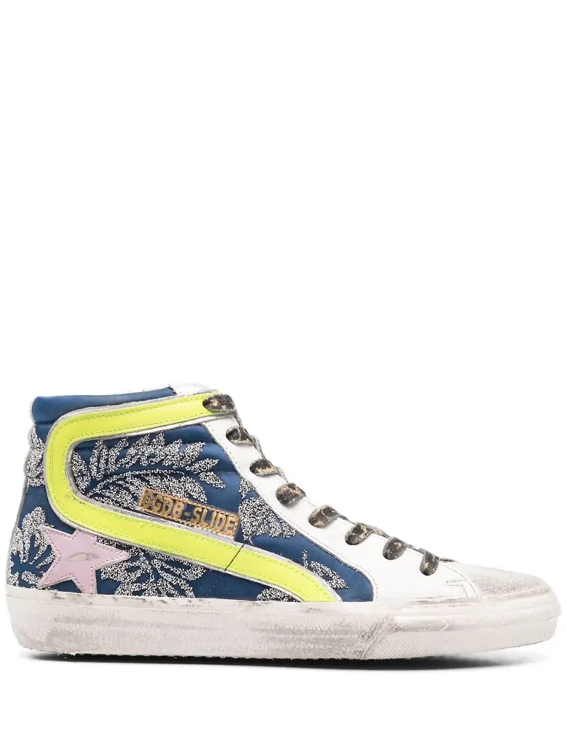 Golden Goose Slide höga sneakers - Blå