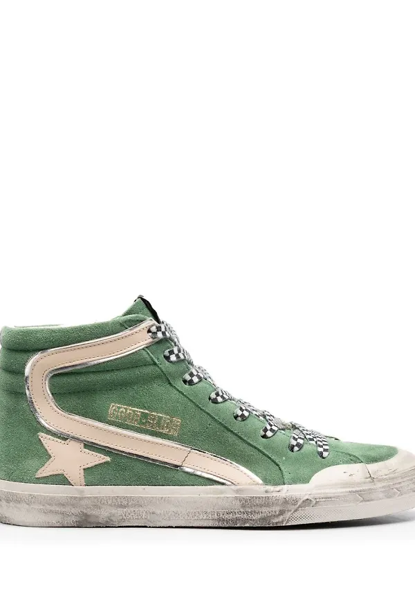 Golden Goose Slide höga sneakers - Grön
