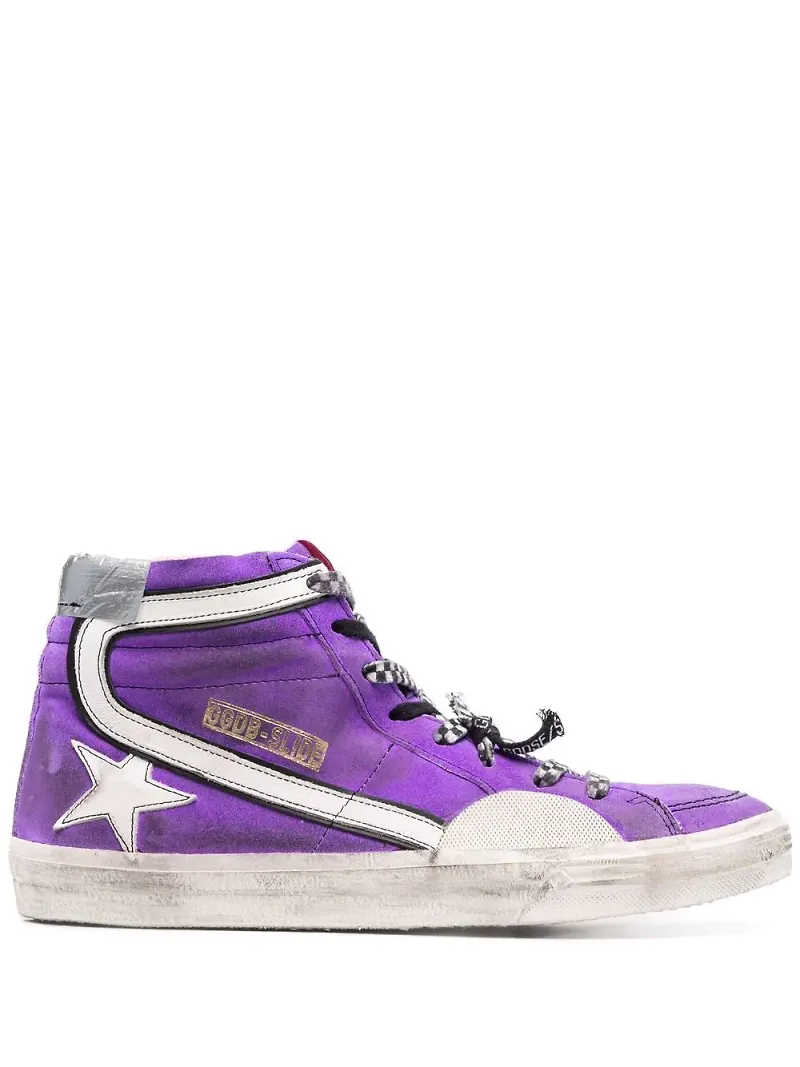 Golden Goose Slide höga sneakers - Lila