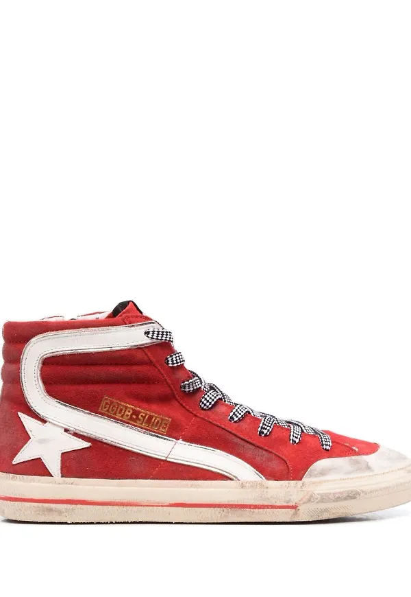 Golden Goose Slide höga sneakers - Röd
