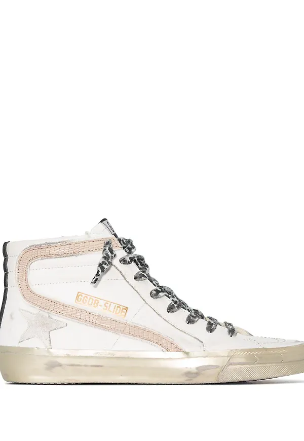 Golden Goose Slide höga sneakers - Vit