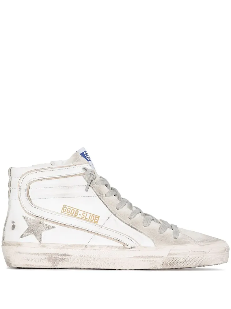 Golden Goose Slide höga sneakers - Vit