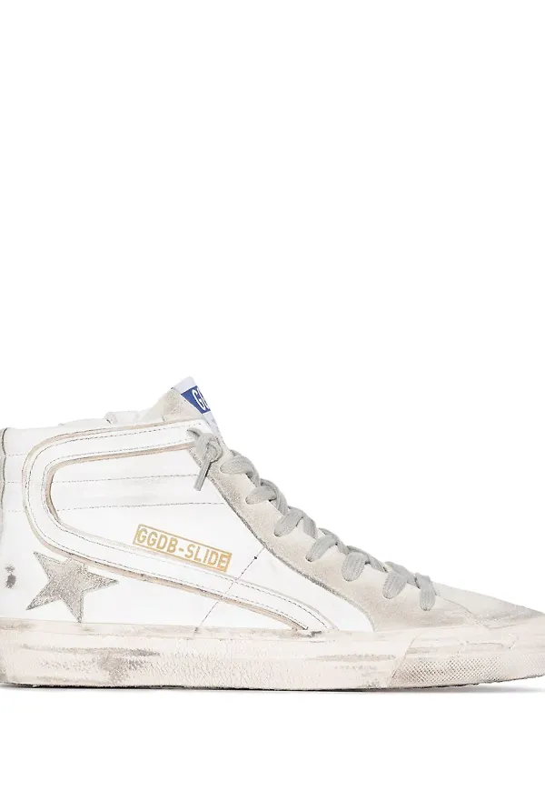 Golden Goose Slide höga sneakers - Vit