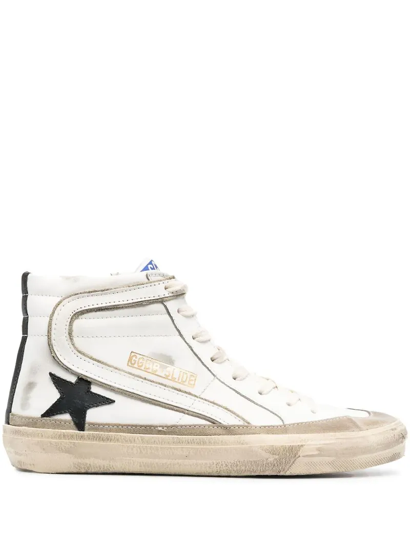 Golden Goose Slide höga sneakers - Vit