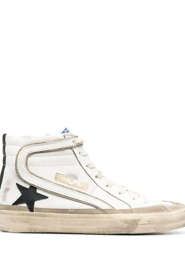 Golden Goose Slide höga sneakers - Vit