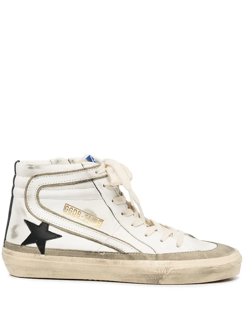 Golden Goose Slide höga sneakers - Vit