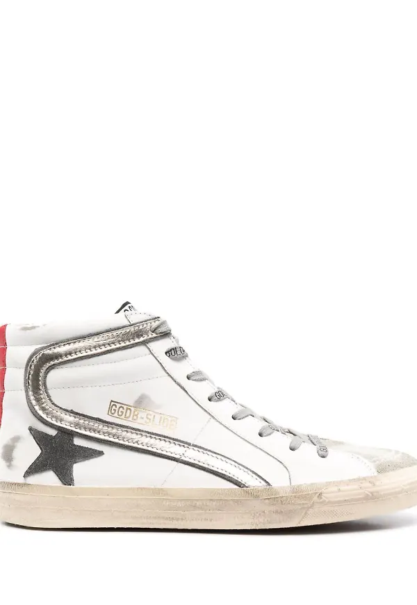 Golden Goose Slide höga sneakers - Vit