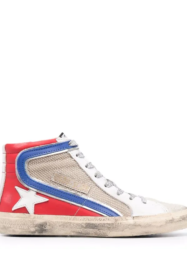 Golden Goose sneakers med paneler - Neutral