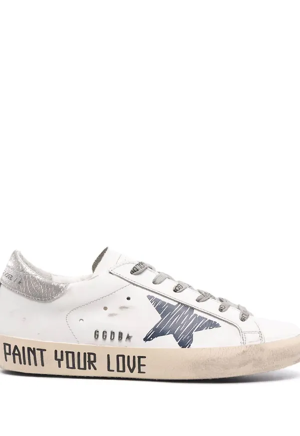 Golden Goose sneakers med stjärnmotiv - Vit