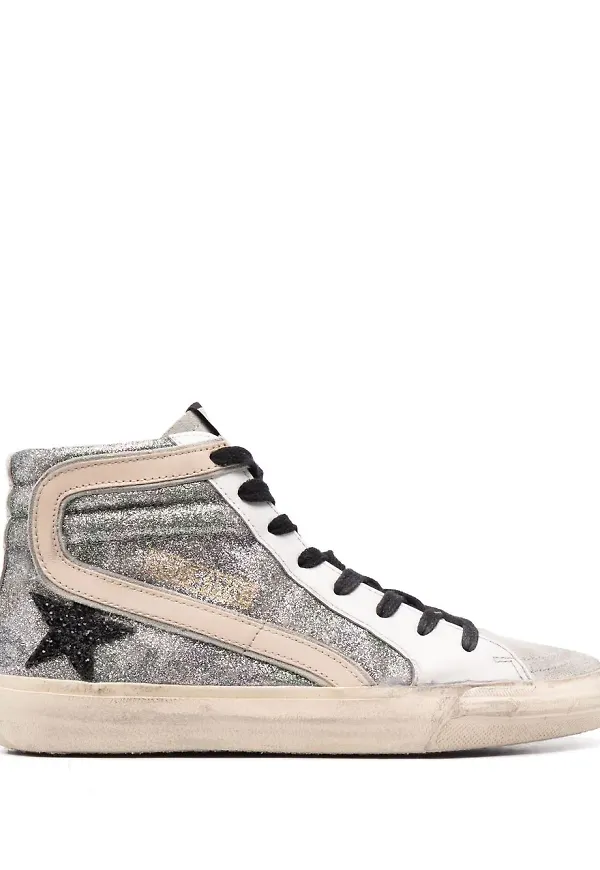 Golden Goose sneakers med stjärnmärke - Silverfärgad