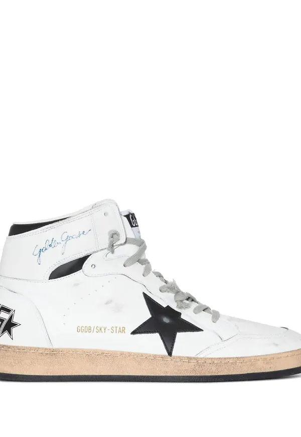 Golden Goose sneakers med stjärnmärke - Vit
