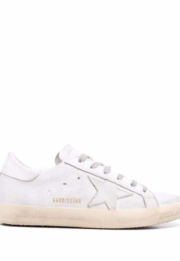 Golden Goose sneakers med stjärnmärke - Vit