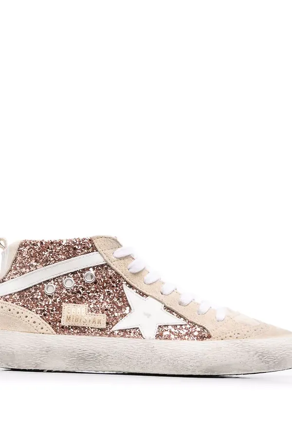 Golden Goose Star glittriga sneakers - Rosa