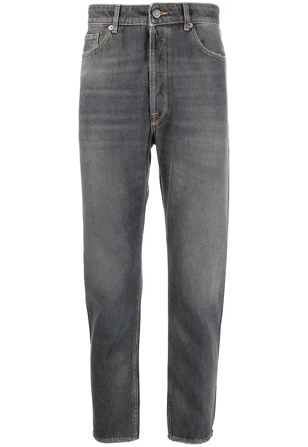 Golden Goose stentvättade tapered-jeans - Svart