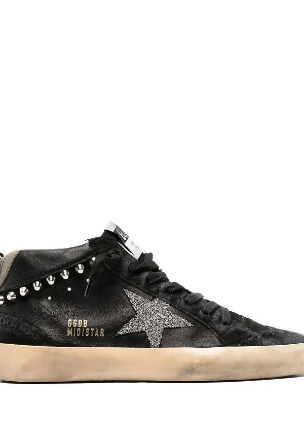 Golden Goose strassprydda sneakers - Svart