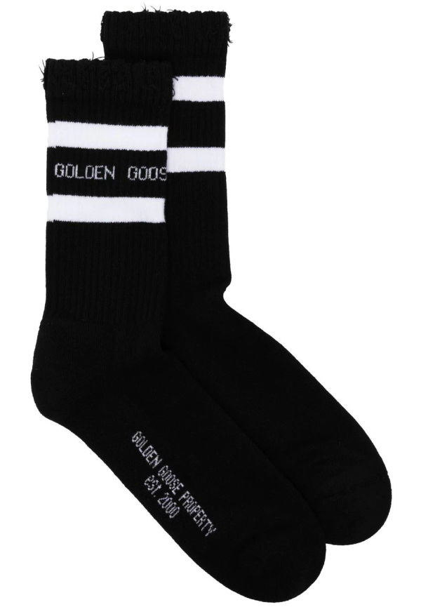 Golden Goose strumpor med logotyp - Svart