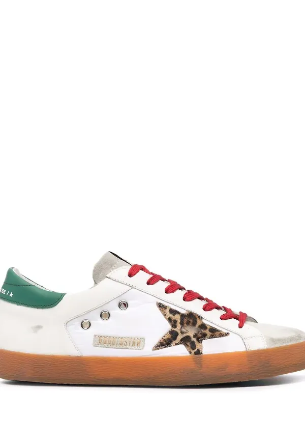 Golden Goose Super-Star djurmönstrade sneakers - Vit