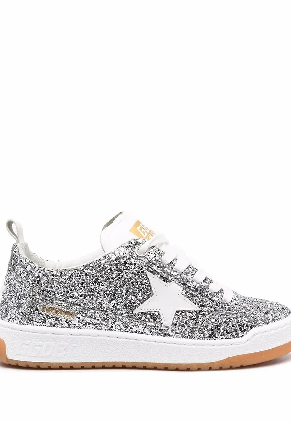 Golden Goose Super-Star glittriga sneakers - Grå