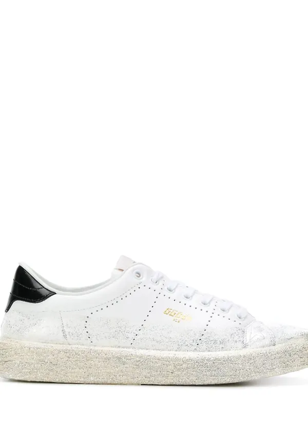 Golden Goose Super-Star glittriga sneakers - Vit