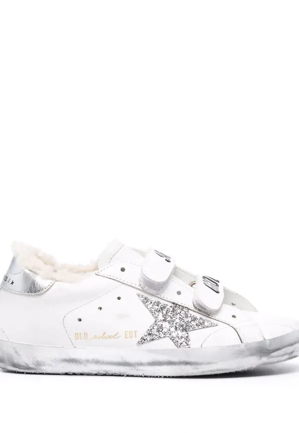 Golden Goose Super-Star glittriga sneakers - Vit