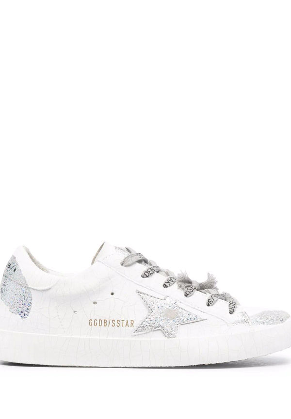 Golden Goose Super-Star klassiska låga sneakers - Vit