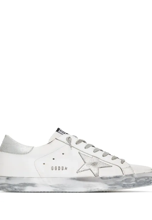 Golden Goose Super-Star lädersneakers - Vit
