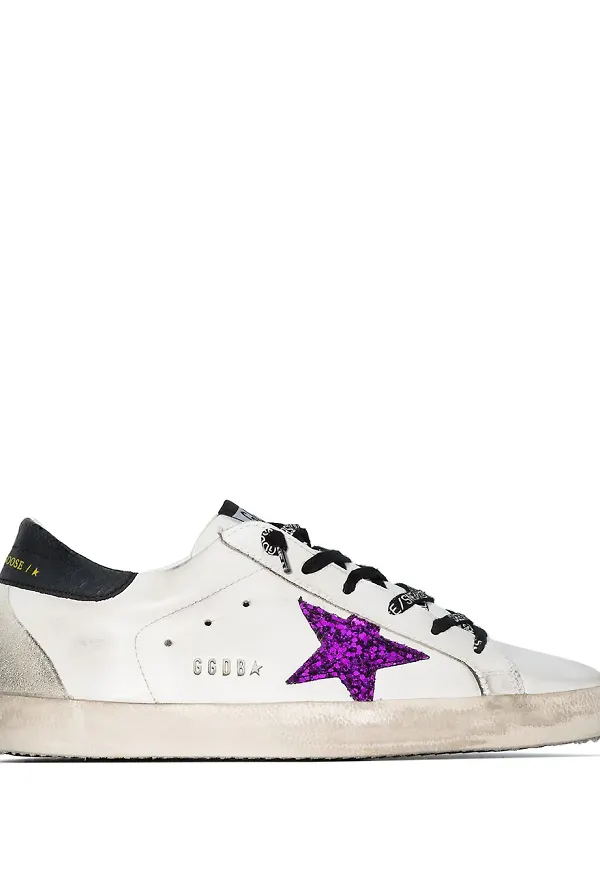 Golden Goose Super-Star lädersneakers - Vit