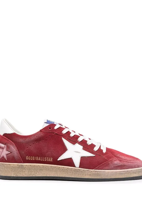Golden Goose Super-Star låga sneakers - Röd