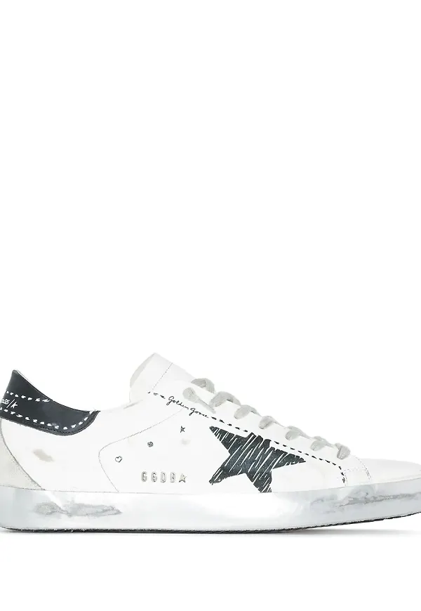 Golden Goose Super-Star låga sneakers - Vit