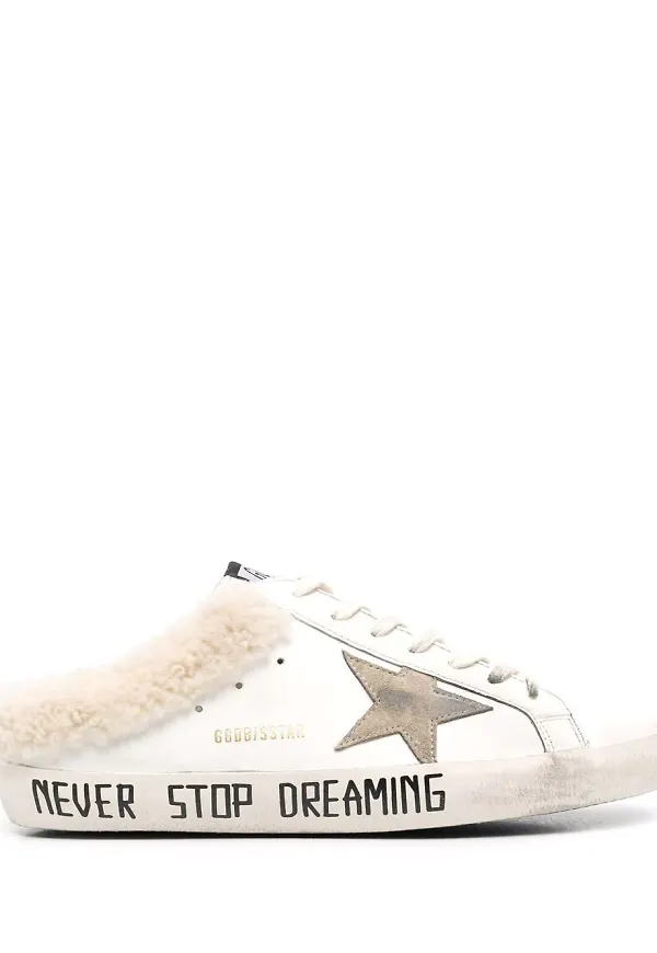 Golden Goose Super-Star slip on-sneakers - Vit