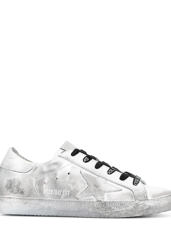 Golden Goose Super-Star sneakers - Silverfärgad