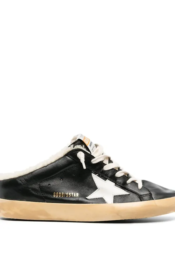 Golden Goose Super slip on-sneakers - Svart