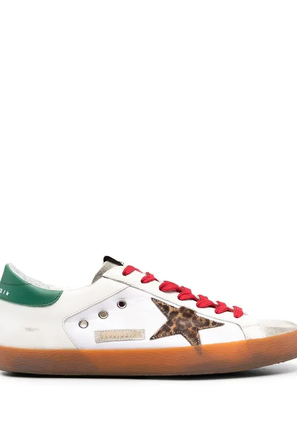 Golden Goose Superstar djurmönstrade sneakers - Vit