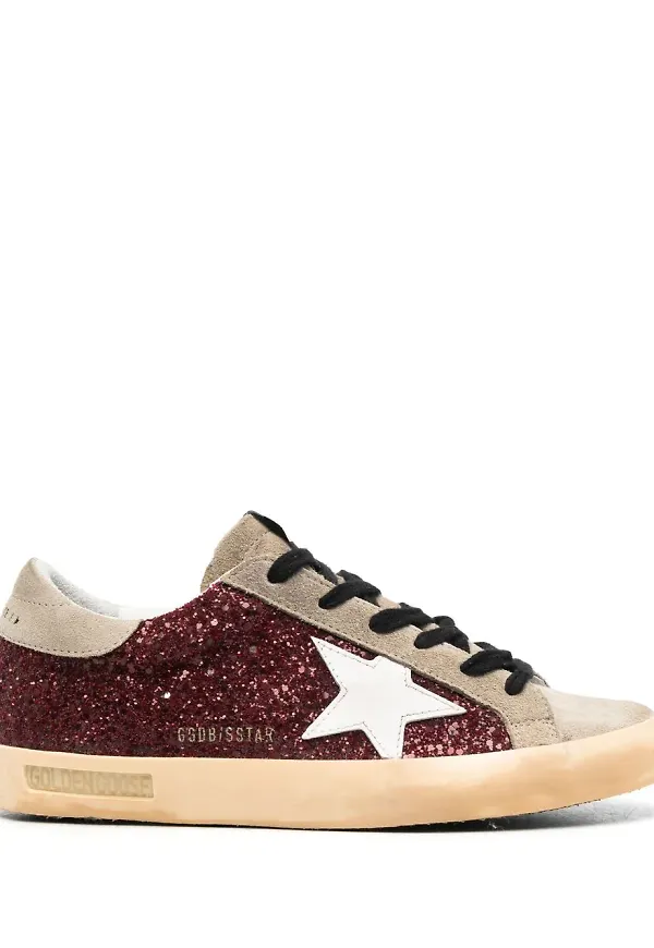 Golden Goose Superstar glittriga sneakers - Neutral