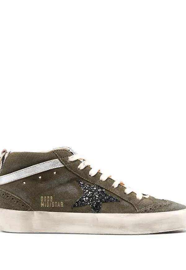 Golden Goose Superstar höga sneakers - Grön