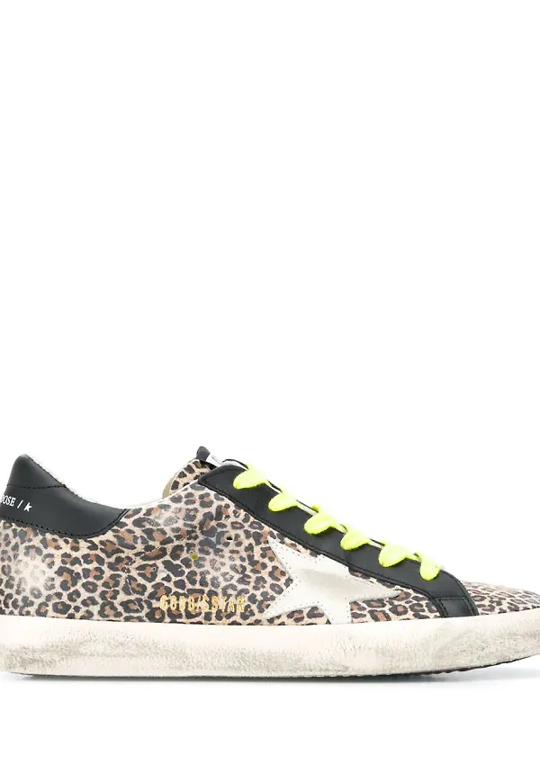 Golden Goose Superstar leopardmönstrade sneakers - Neutral