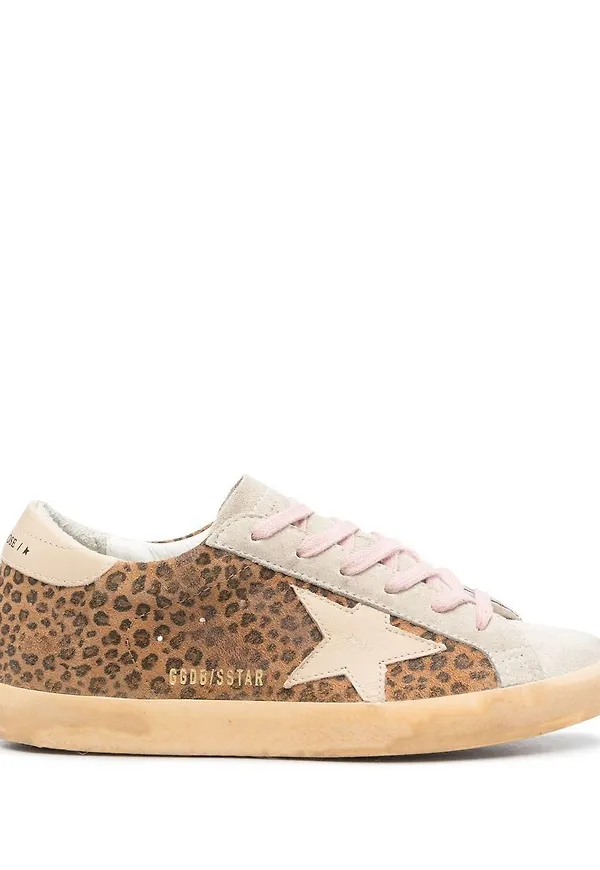 Golden Goose Superstar leopardmönstrade sneakers - Neutral
