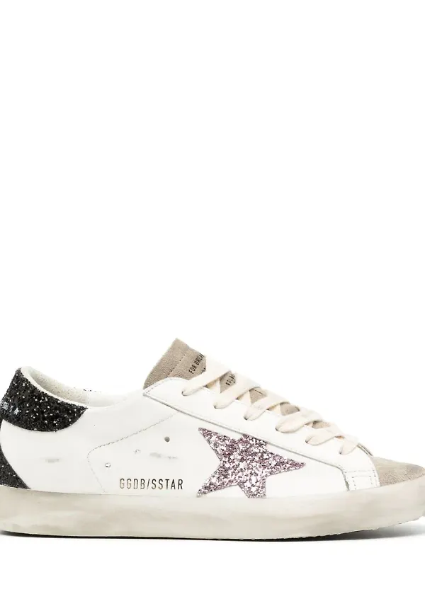 Golden Goose Superstar lädersneakers - Vit