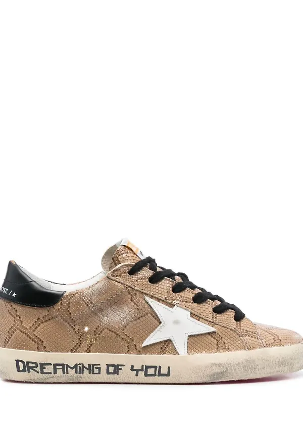 Golden Goose Superstar låga sneakers - Brun