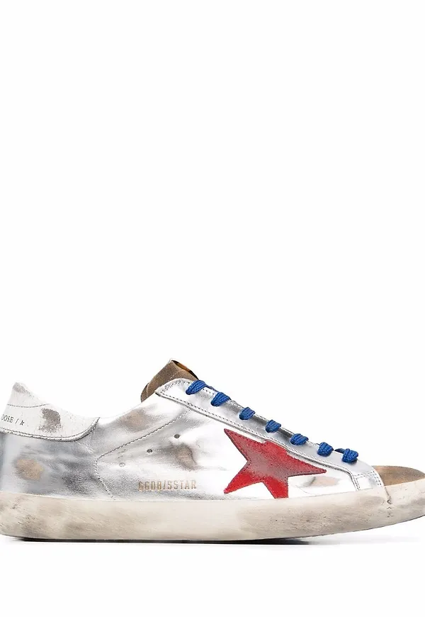 Golden Goose Superstar låga sneakers - Silverfärgad