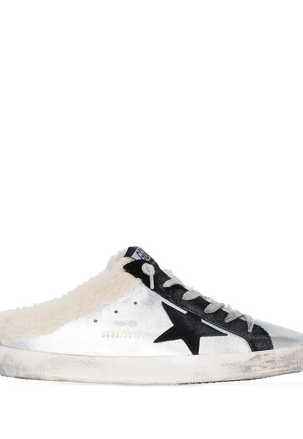 Golden Goose Superstar slip on-sneakers - Silverfärgad