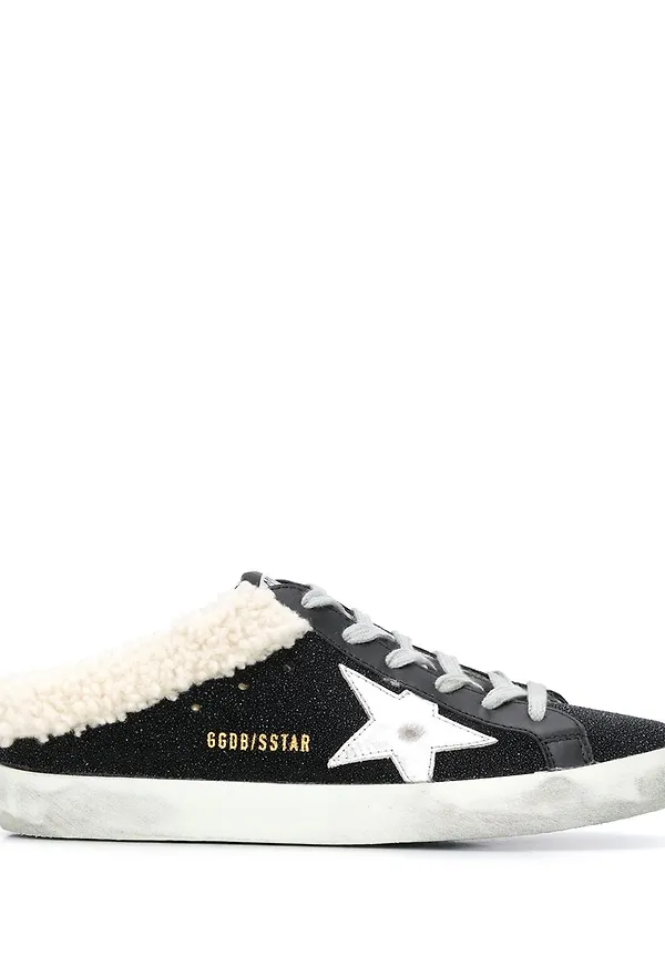 Golden Goose Superstar slip on-sneakers - Svart