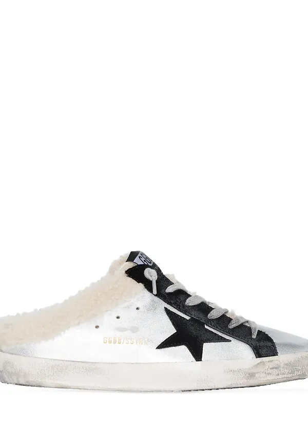 Golden Goose Superstar slip on-sneakers - Silverfärgad