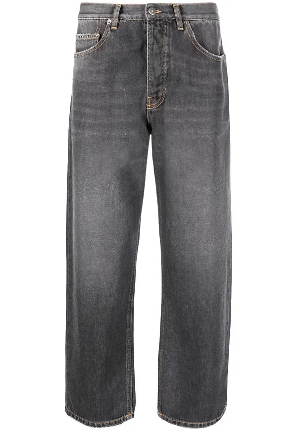 Golden Goose tvättade straight-jeans - Grå