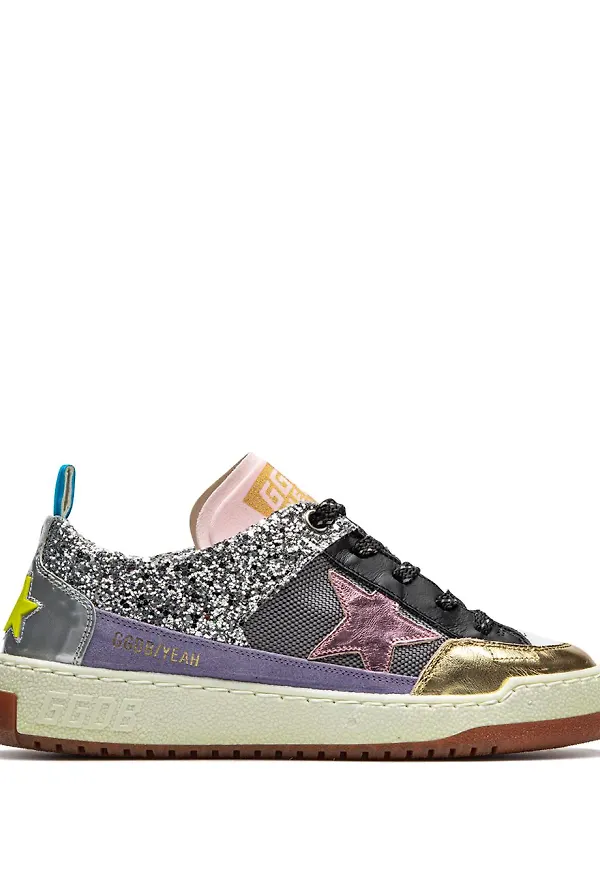Golden Goose Yeah låga sneakers - Silverfärgad