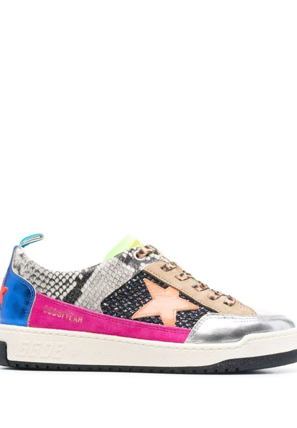 Golden Goose Yeah ormskinnsmönstrade sneakers - Svart